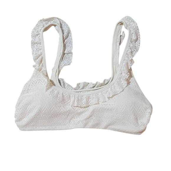 NWT Andie Swim The Hydra Top Size Medium Color Vanilla Crochet - Picture 2 of 4